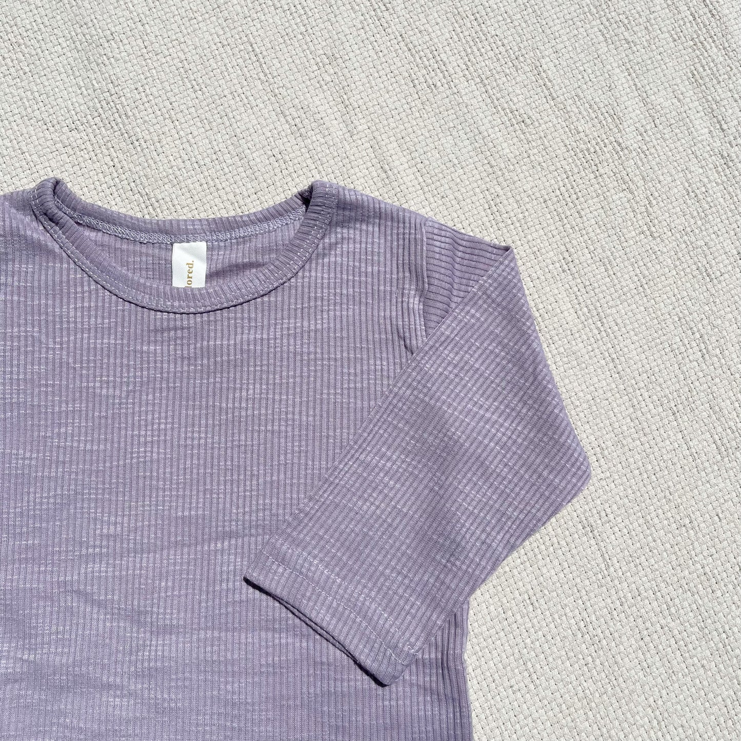 Ribbed Top & Leggings Set - Lavender