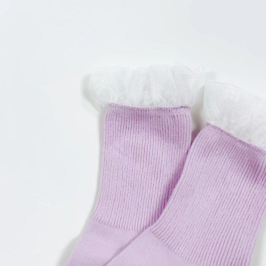 Bella Frill Socks - Lavender