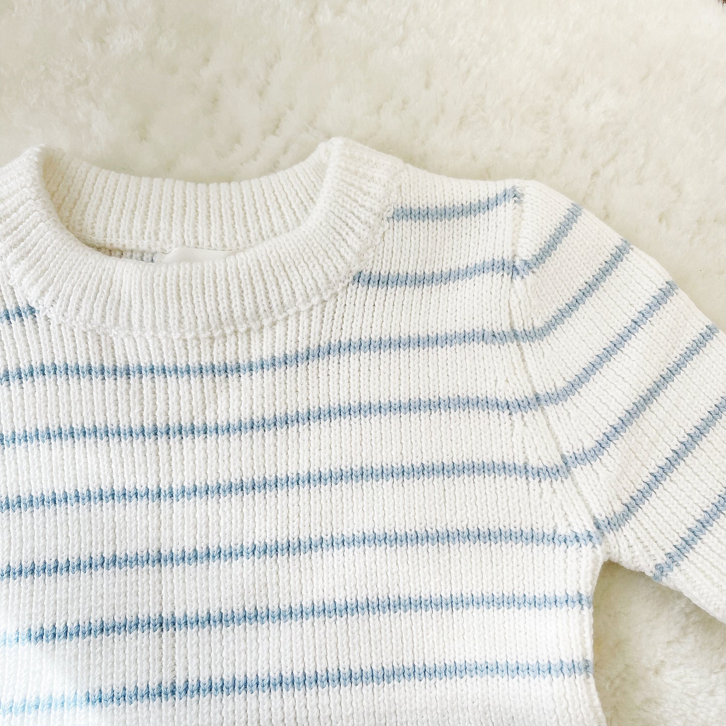 Liam Knitted Top - Blue Stripes